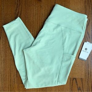 Apana Mint Green High Waistband Yoga Pants Women’s Athletic Leggings. Size: XL